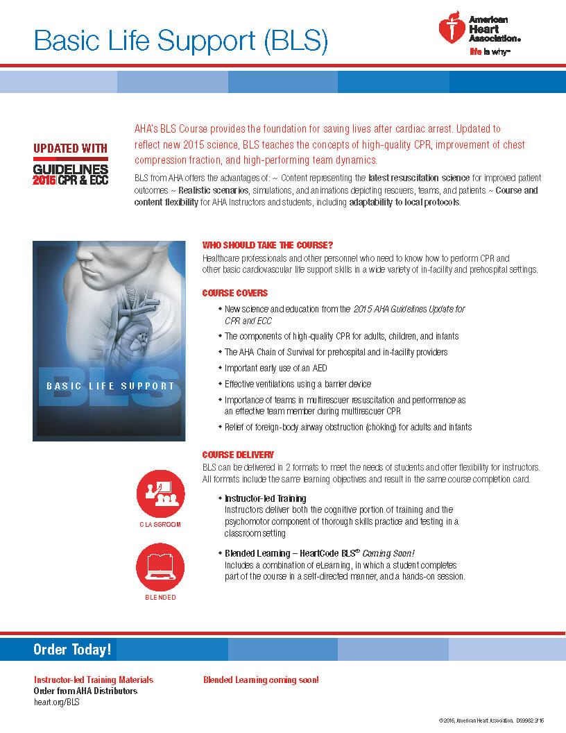 American Heart Association: Basic Life Support (BLS)